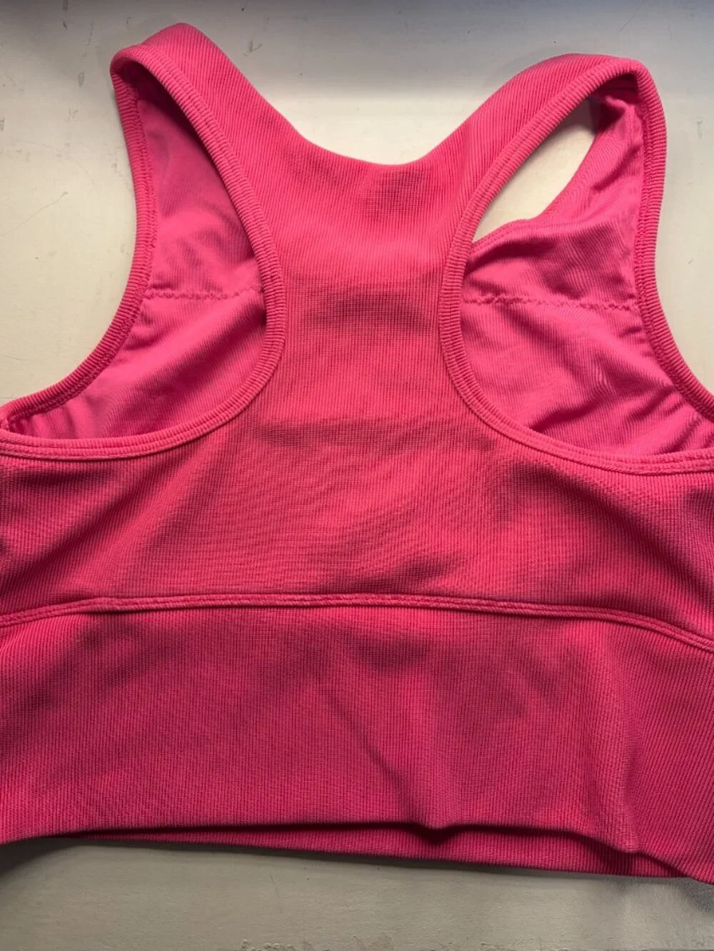 Move Theology Ribbed Bike Short Set Hot Pink Activewear 2-Piece
